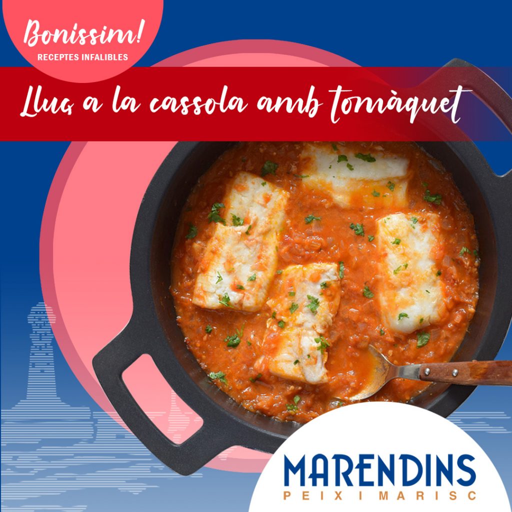 Recepta Lluç a la caçola amb tomàquet